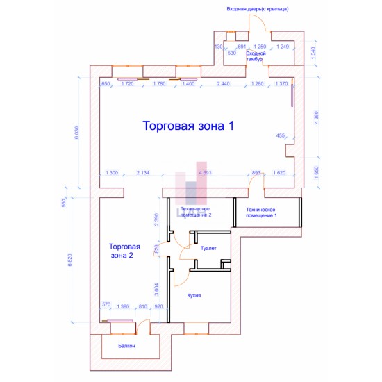 аренда  коммерческая 128 м2 / Раменское, Красноармейская ул., 25а